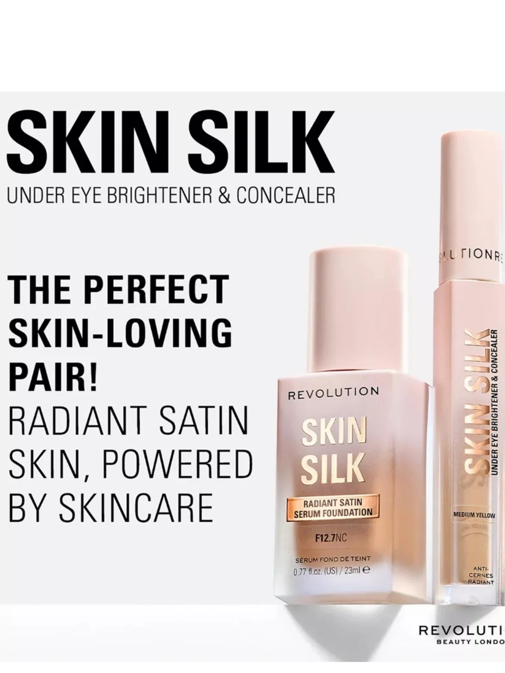 Revolution Beauty Skin Silk Under Eye Brightener & Concealer in Tan Golden NEW